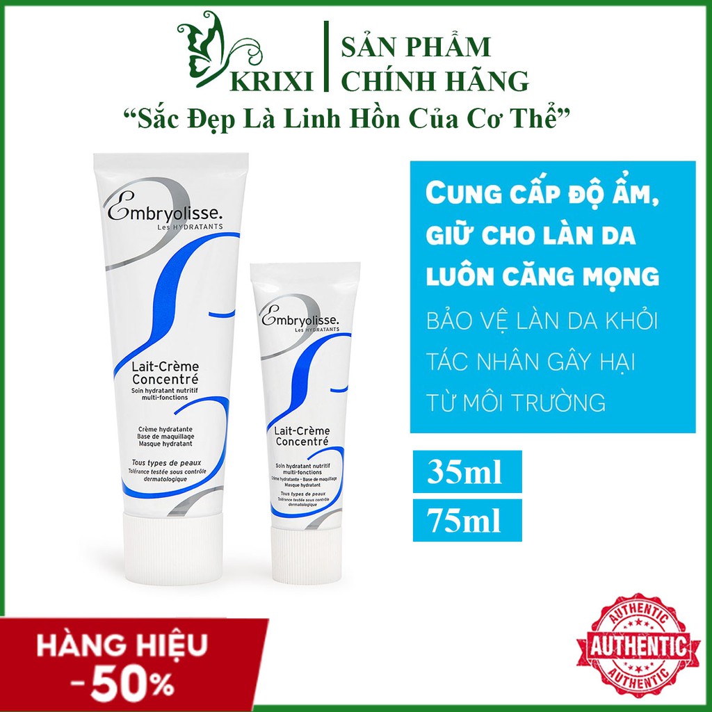 Kem siêu dưỡng ẩm Embryolisse Phục Hồi Da Embryolisse Lait Creme Concentre 30ml/75ml