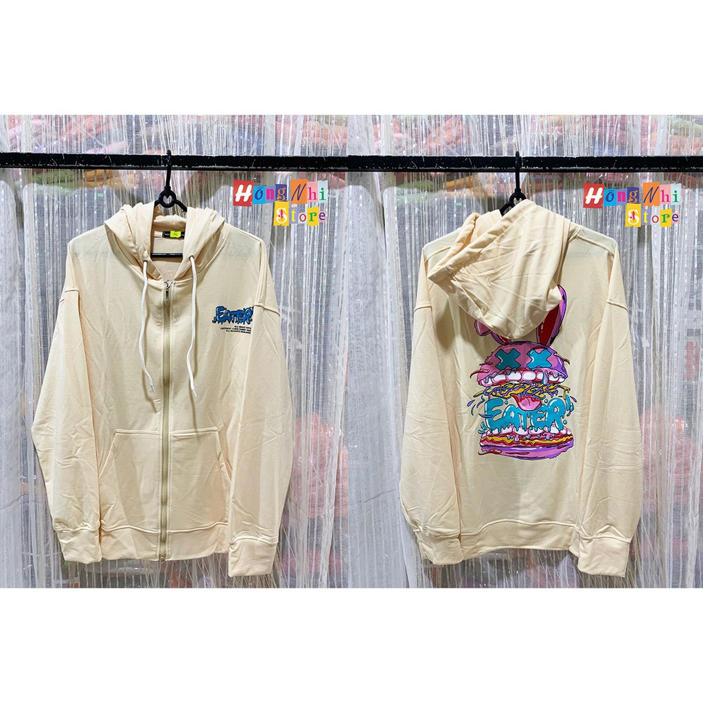 Áo Hoodie Zip In Hình Thỏ Hồng 2 Dáng Rộng - Khoác Hoodie Dây Kéo In Hình Unisex - MM | BigBuy360 - bigbuy360.vn