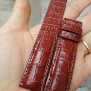 Dây đồng hồ da cá sấu size 18,20,22