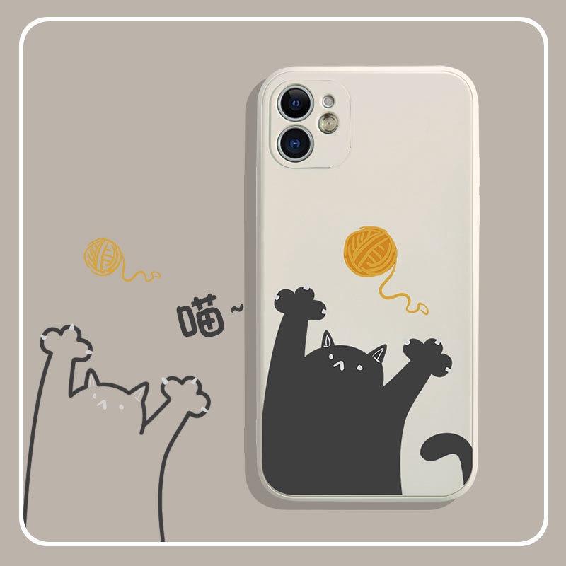 Ốp điện thoại hình mèo dễ thương thời trang cho Iphone 13 Pro Max 12 Mini 11 Pro Xr Xs X Max 7plus Se 2020 12 7plus