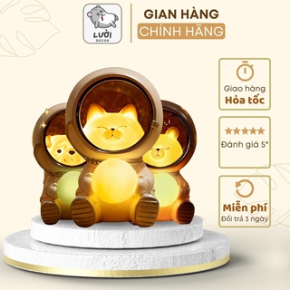 Đèn ngủ để bàn phi hành gia cute, đèn led mini 3d để bàn trang trí dễ thương - LƯỜI DECOR