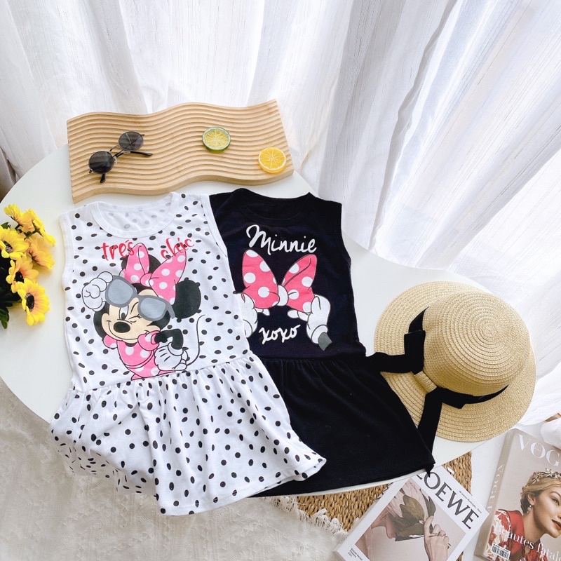 Váy chấm bi đuôi cá Minnie dễ thương cho bé gái