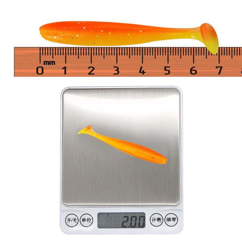 Set 10 Mồi Giả Nhử Cá Hình Con Sâu 7.0cm/2.0g