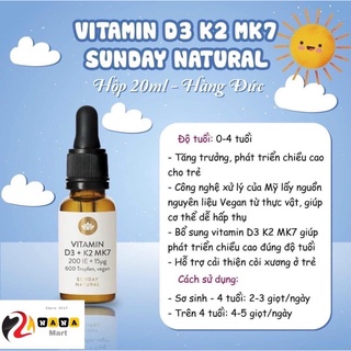 vitamin D3 K2 MK7 (0-4 tuổi )của Đức