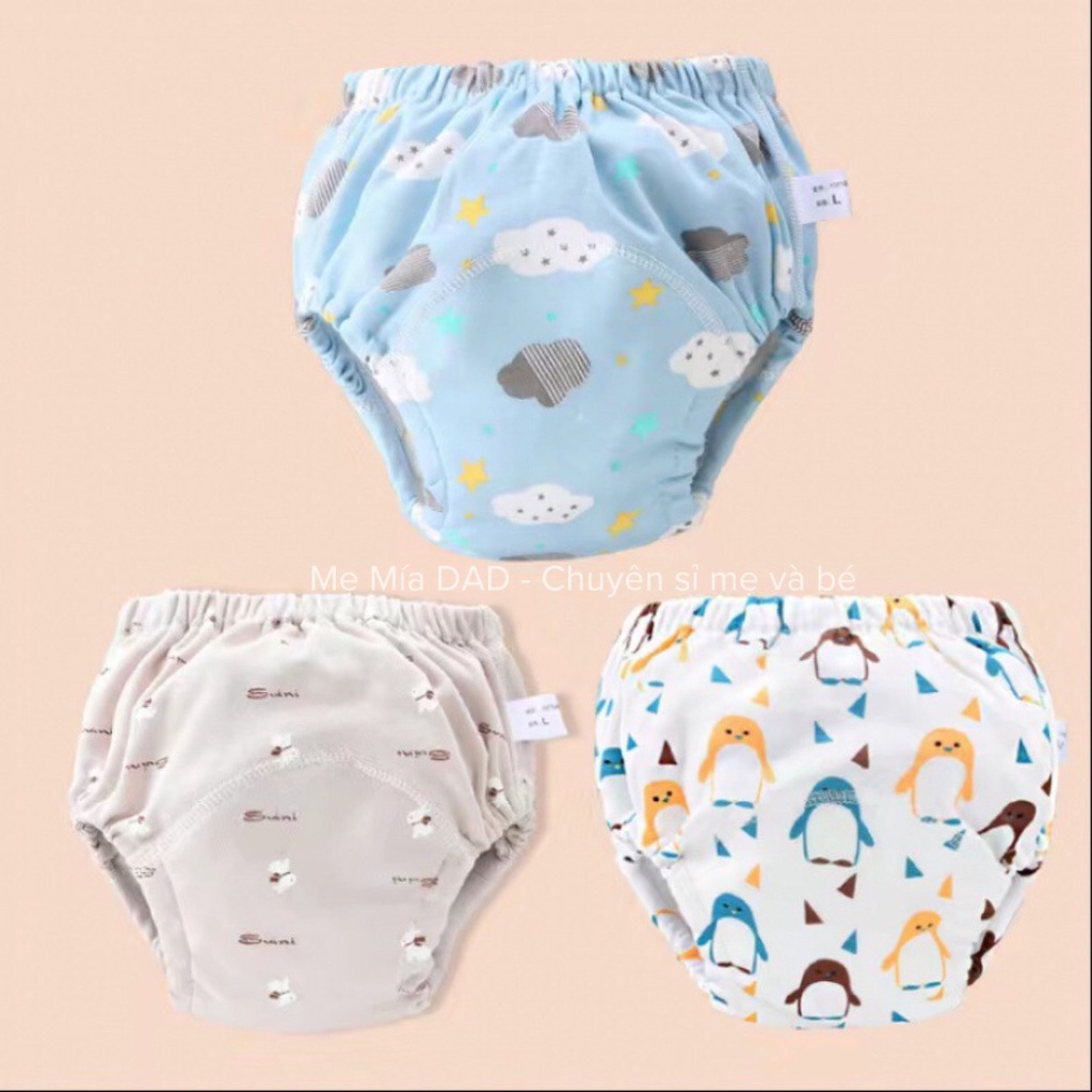 Quần Bỏ Bỉm 6 Lớp Cao Cấp Size 80/90/100/110 Cho Bé Từ 5-17kg