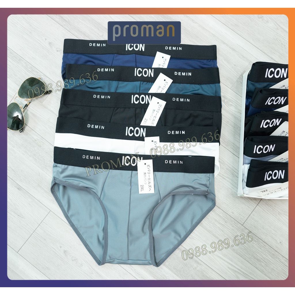 Quần Lót Nam thun lạnh tam giác ICON Co dãn 4 chiều thoáng mát SIC01 (Che tên) - PROMAN