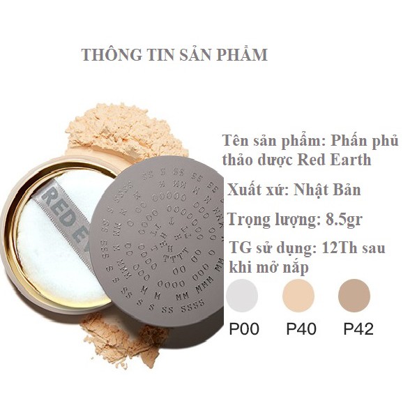 Phấn Phủ Bột Kiềm Dầu Super Nova Essence Red Earth, Chống Nước, Bột Lì Siêu Mịn