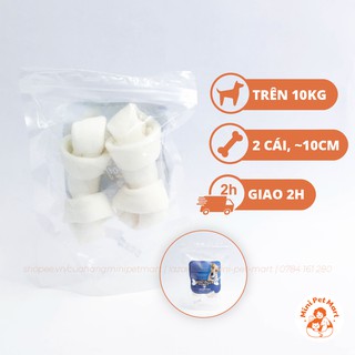 Xương gặm da bò TÀI HƯNG THỊNH 645 (2 cái) - bánh xương, snack, bánh thưởng, xương gặm cho chó