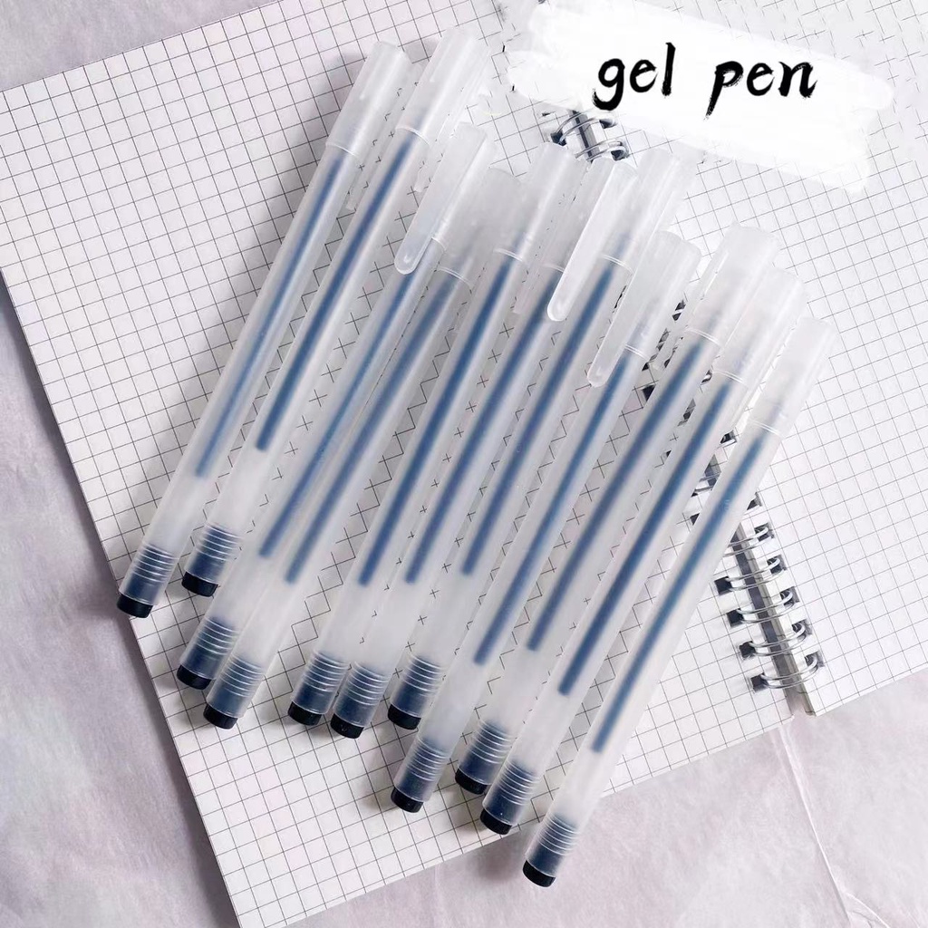 Muji Bút bi nước văn phòng mực gel 0.5mm mực đều nét chữ đẹp đủ màu xanh đen đỏ