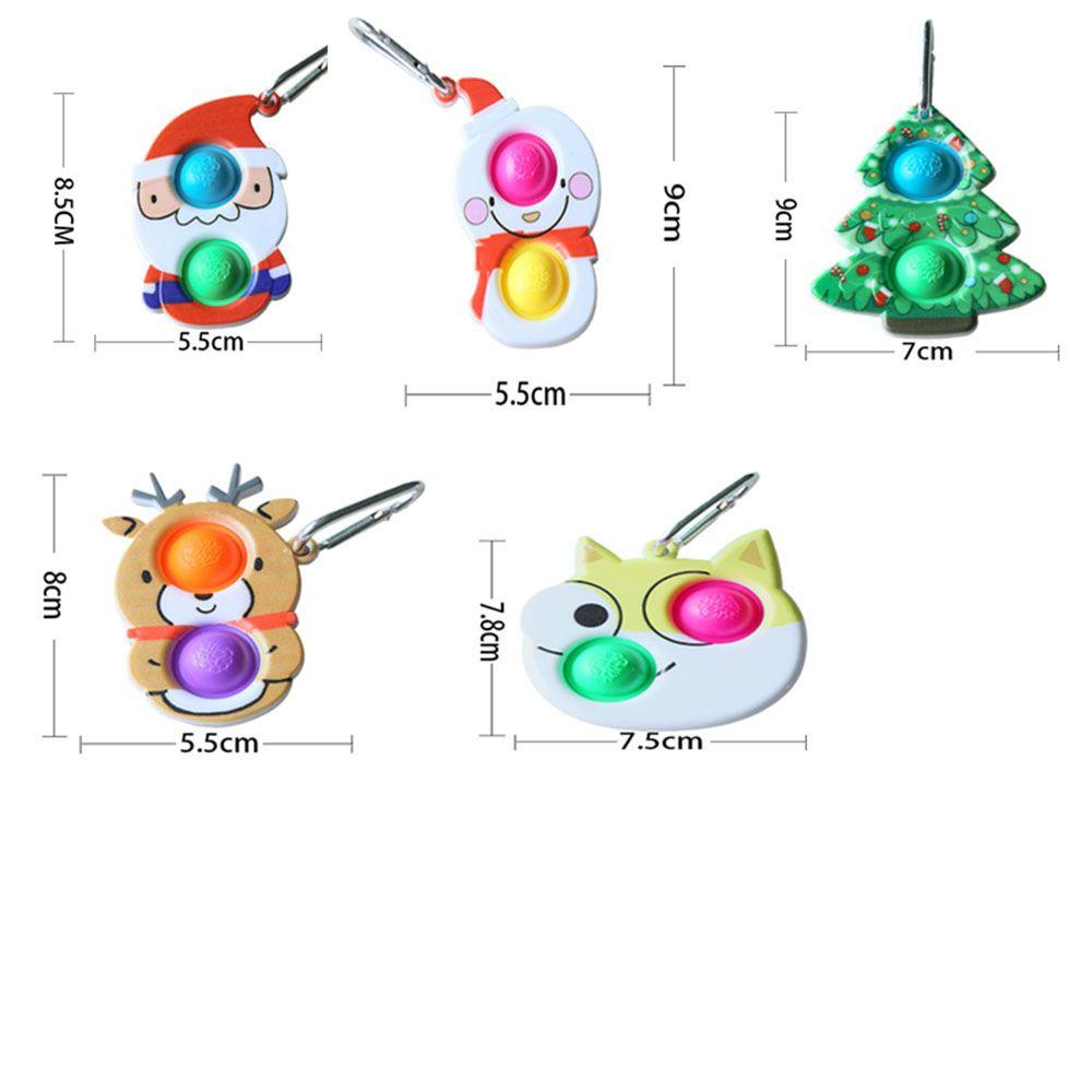 MUVAKO Móc Khóa Bong Bóng Ngón Tay Hình Ông Già Noel Người Tuyết Giáng Sinh