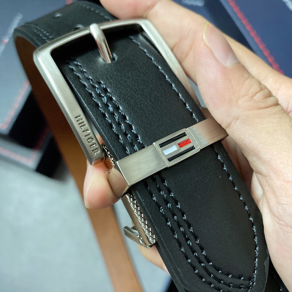 Nịt nam khóa vuông logo giữa - Nn328