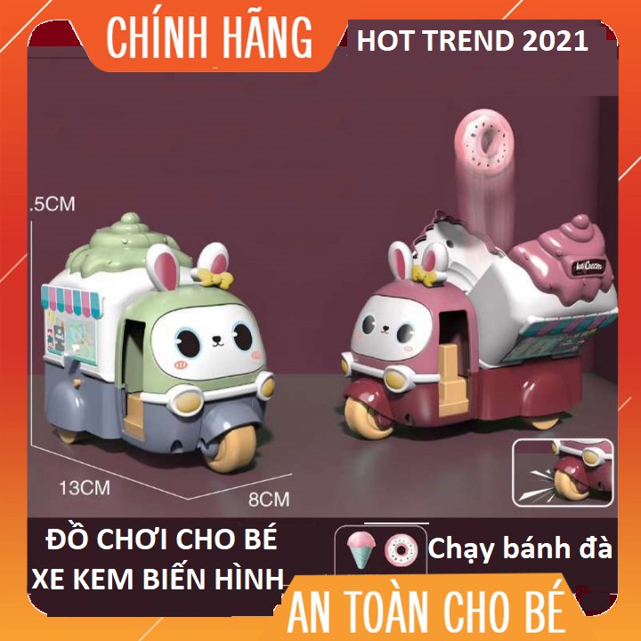 đồ chơi Xe kem biến hình tự động hottrend 2021 cho bé ( chạy bánh đà )