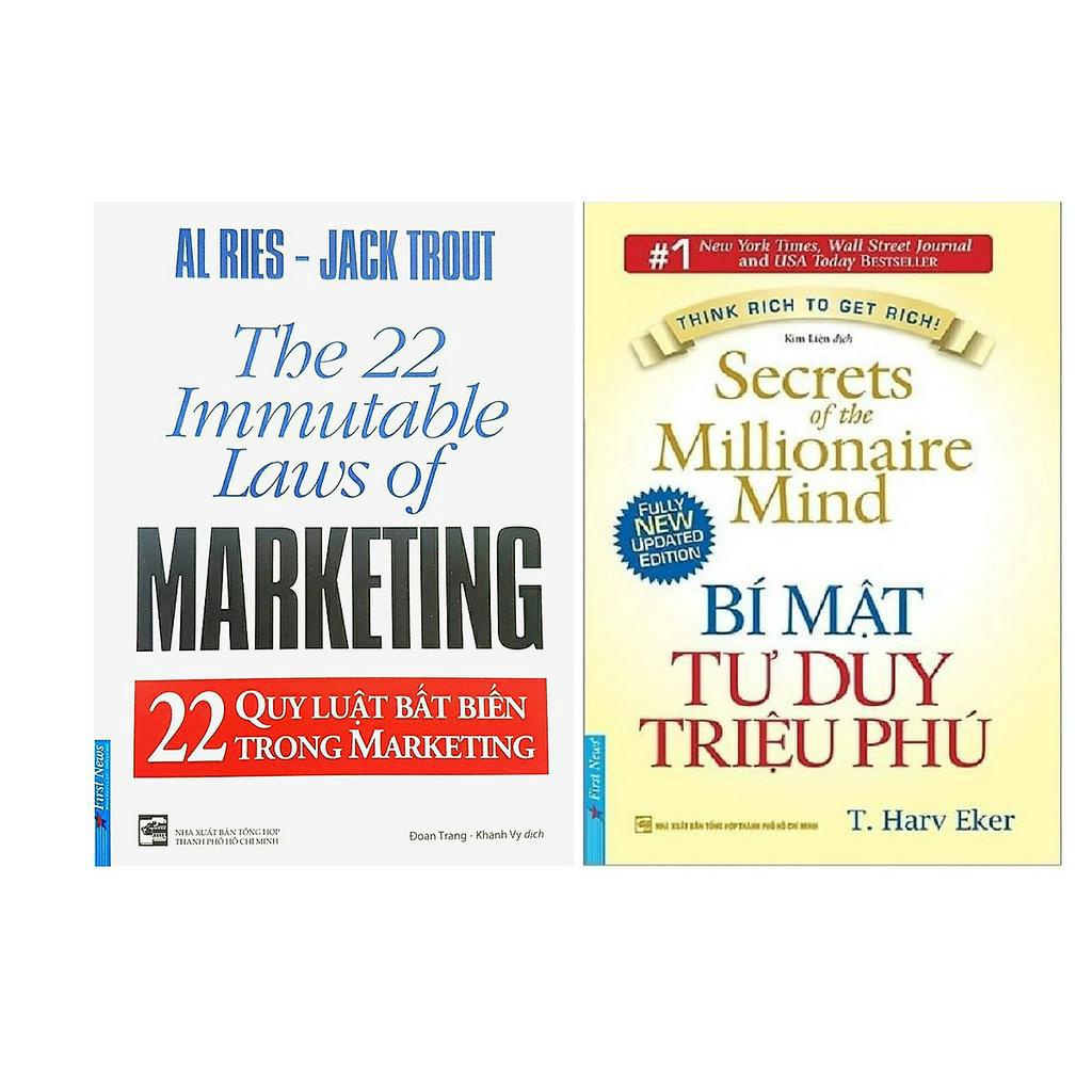 Sách - Combo 22 Quy Luật Bất Biến Trong Marketing + Bí Mật Tư Duy Triệu Phú (Bộ 2 Cuốn)