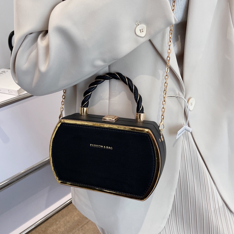 Túi đeo vai IELGY phong cách retro có dây xích cho nữ