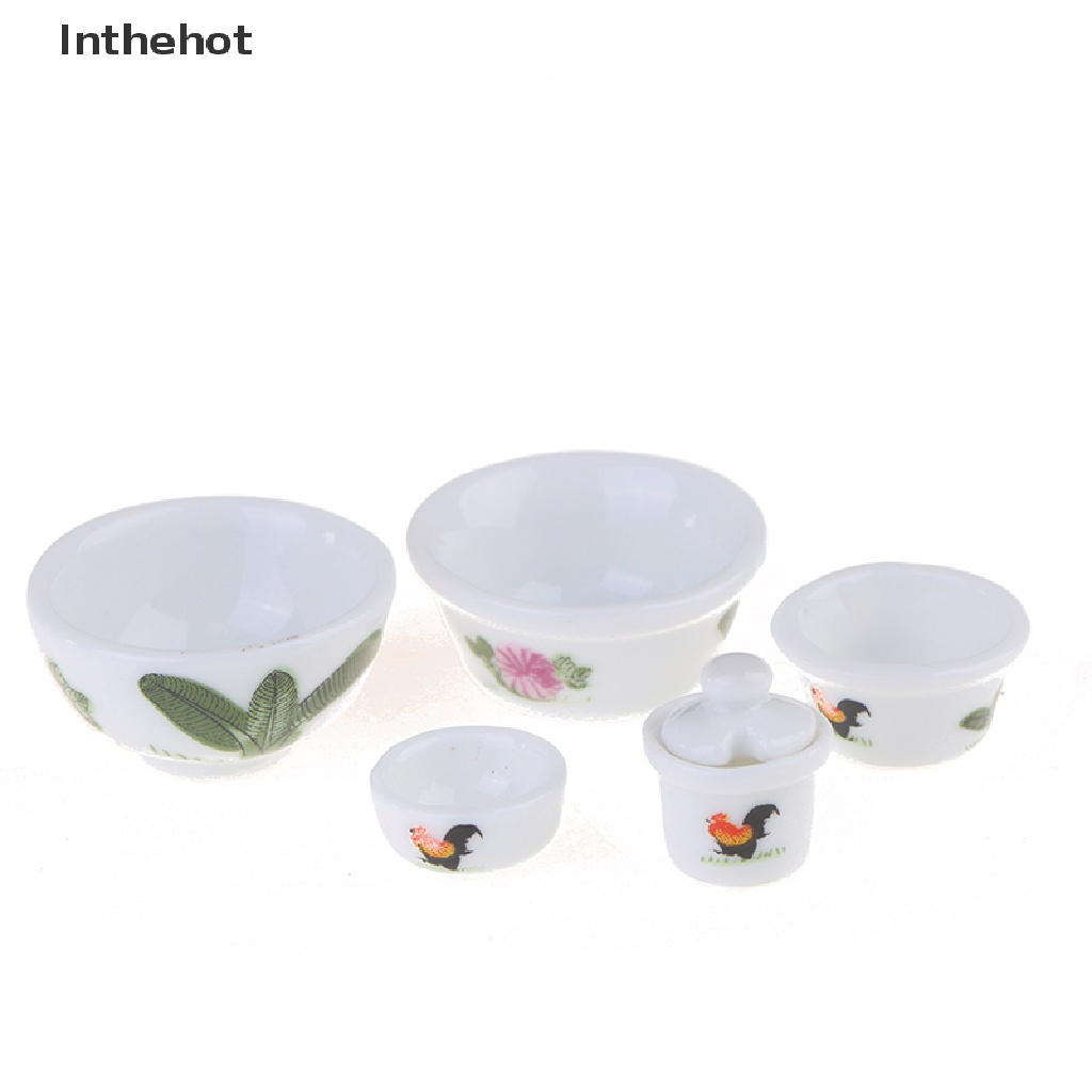 Bộ Tô Sứ Trang Trí Nhà Búp Bê Tỉ Lệ 1: 12