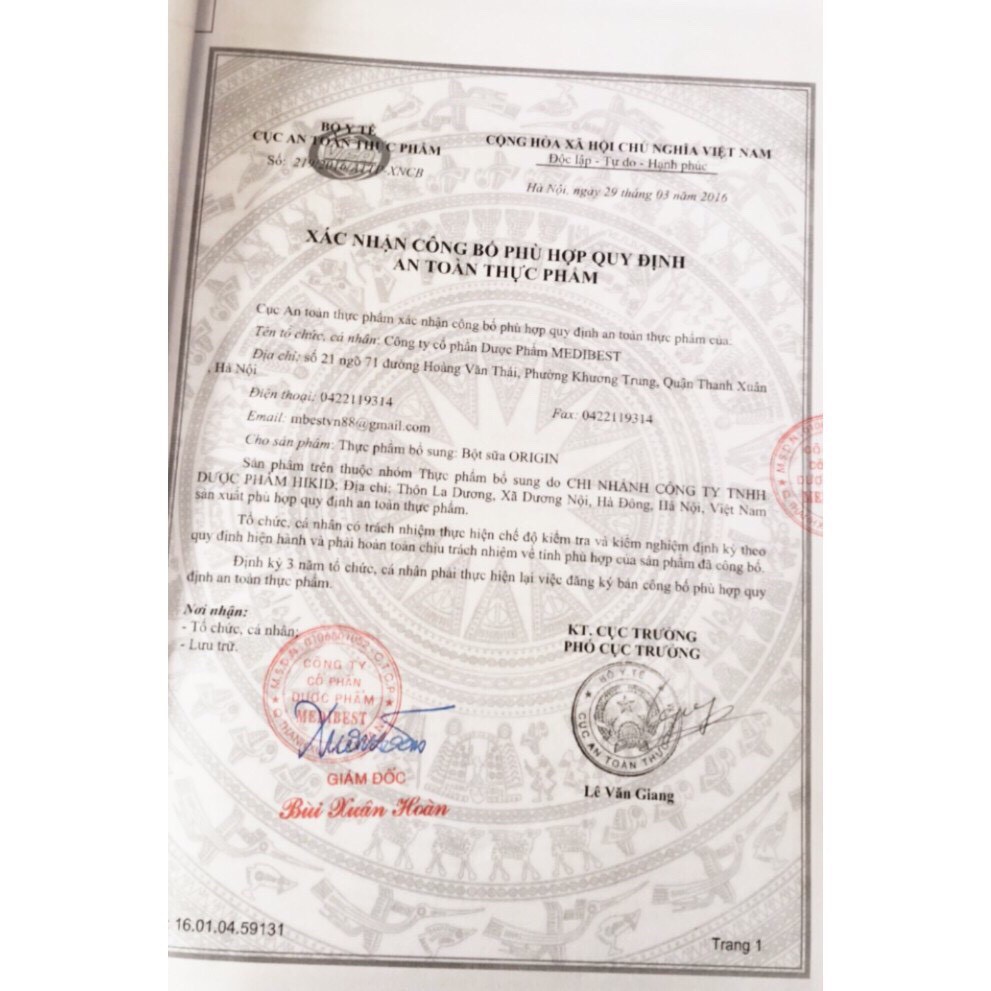 SỮA ORIGIN GOLD 800G giúp bé phát triển trí não, tăng sức đề kháng