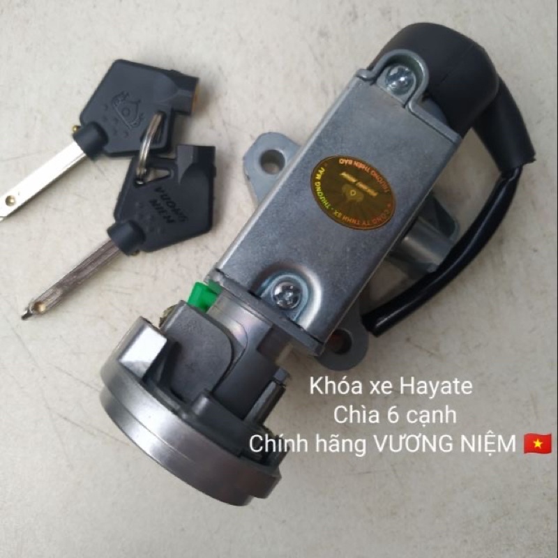 Bộ Ổ Khoá Xe Su Hayate Chìa 6 Cạnh Chống Trộm Cao Cấp Chính Hãng VƯƠNG NIỆM