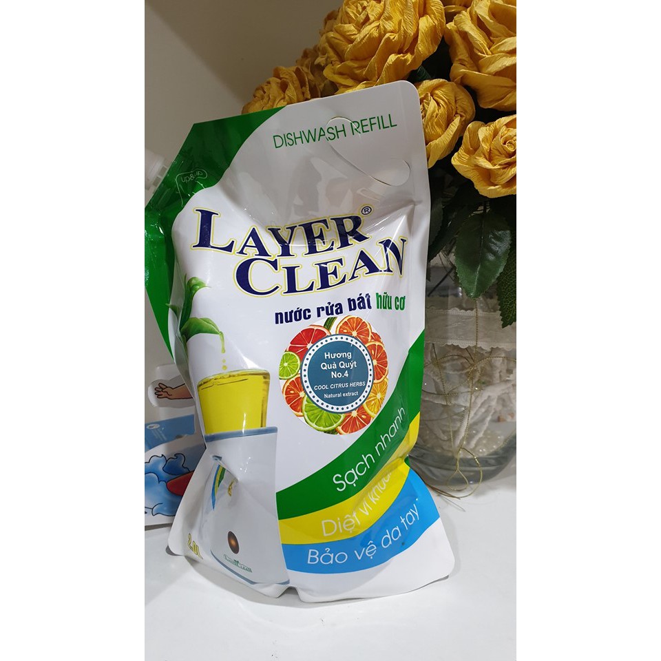 Nước rửa bát hữu cơ Layer Clean túi