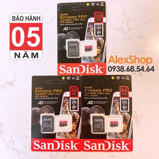 🔥10.10🔥[Có Adapter] Thẻ Nhớ MicroSD SanDisk Extreme Pro A2 U3 V30 170M/s 32Gb/ 64Gb/ 128Gb