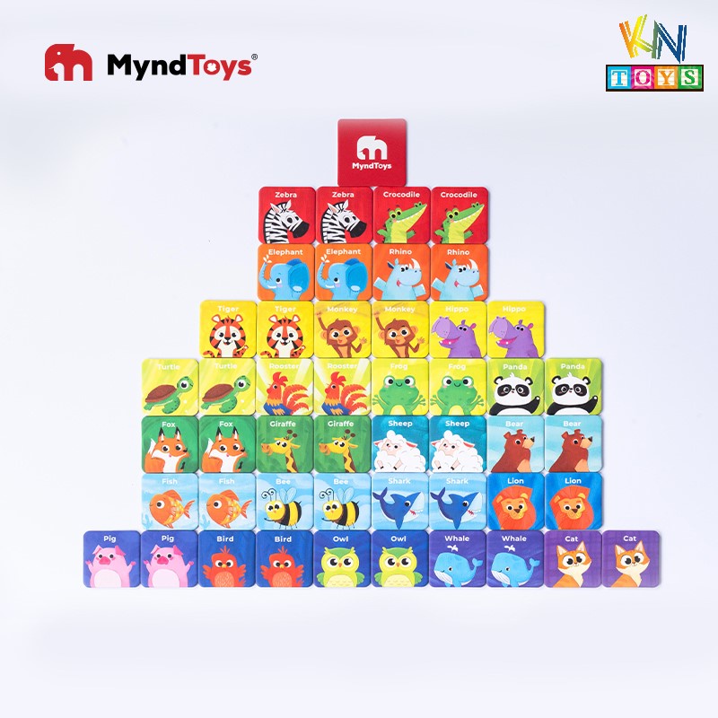 Đồ Chơi Xếp Hình MyndToys - Animal Twins – Memory Matching Game (Trò chơi tìm cặp đôi cho Bé Từ 3 Tuổi)