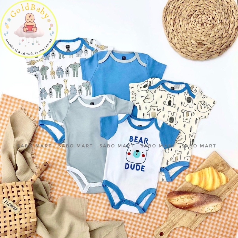 SET 5 BODY CHIP HÃNG CAO CẤP KÈM MÓC CHO BÉ YÊU