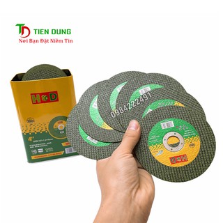 Đá Cắt Sắt, Thép 100mm HD chất lượng tốt hộp 100 lưỡi