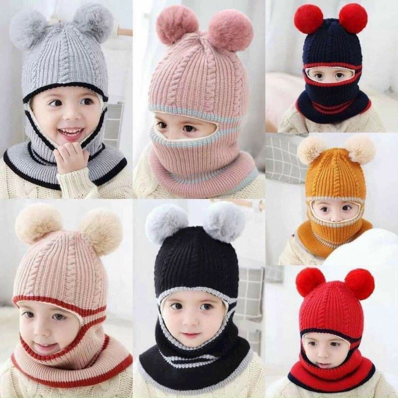 Mũ len trùm đầu trẻ em - Mũ ninja