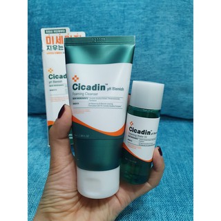 BỘ ĐÔI MINI SỮA RỬA MẶT + DẦU TẨY TRANG CHO DA MỤN CICADIN MISSHA