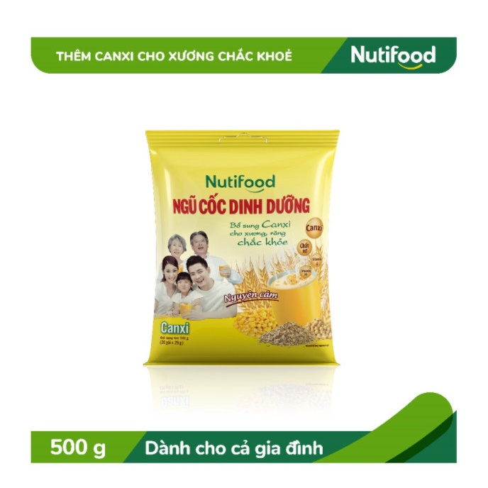 Combo 2 Ngũ cốc dinh dưỡng NutiFood - Canxi (20 gói x 25g)/hộp