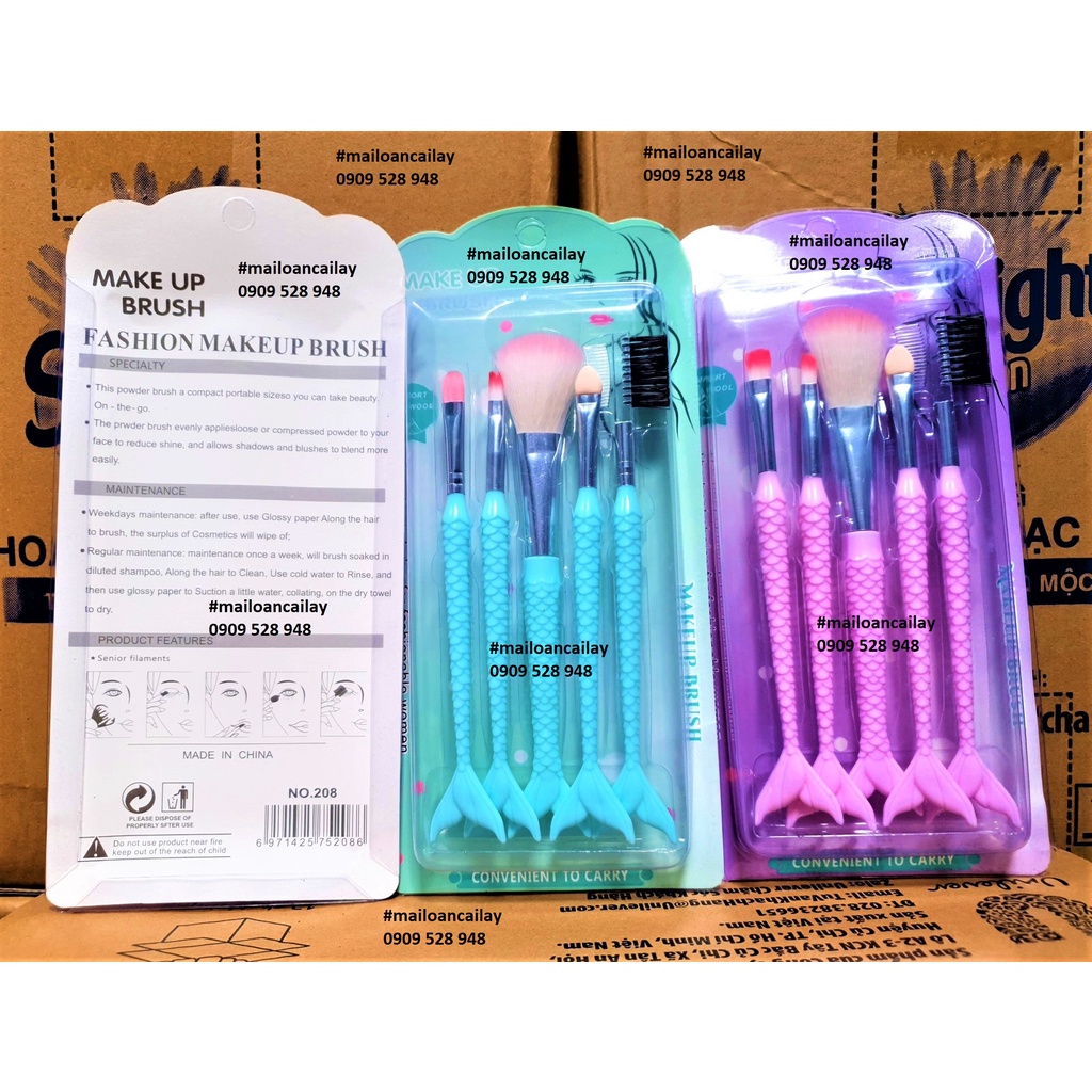 Bộ cọ trang điểm đuôi cá MAKE UP BRUSH (1Bộ / 5Cây)