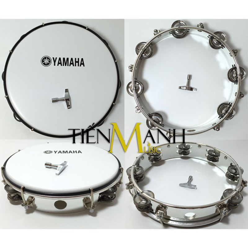 [Tặng Khoá Chỉnh] Trống Gõ Bo lắc tay và Bao đựng Lục Lạc Tambourine Yamaha MT6-102 (Trống chơi nhạc chế gõ po - Xipo)