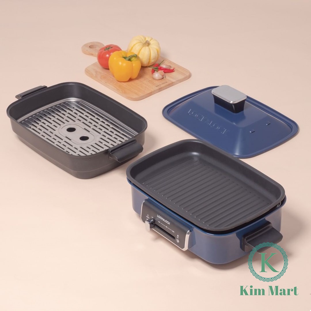 Nồi Điện Đa Năng Lock&Lock EJG556 2.5L Lẩu - Nướng - Hấp Bảo hành Chính hãng 12 tháng