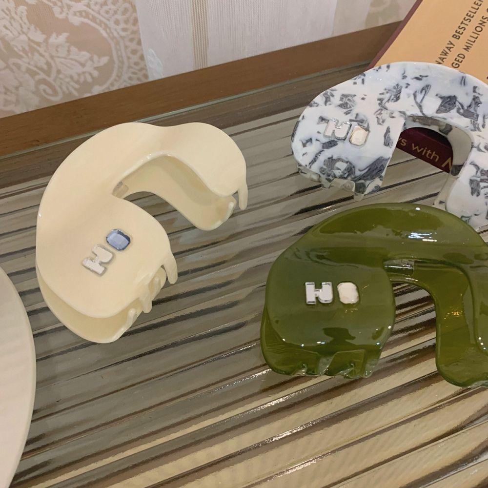 VANES1 Kẹp Tóc Móng Vuốt Màu Sắc Ngọt Ngào Thiết Kế Hình Học Dễ Thương Cho Nữ