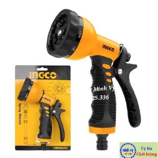 Vòi phun xịt nước tưới cây 8 tia đa năng INGCO HWSG092 - vàng cam