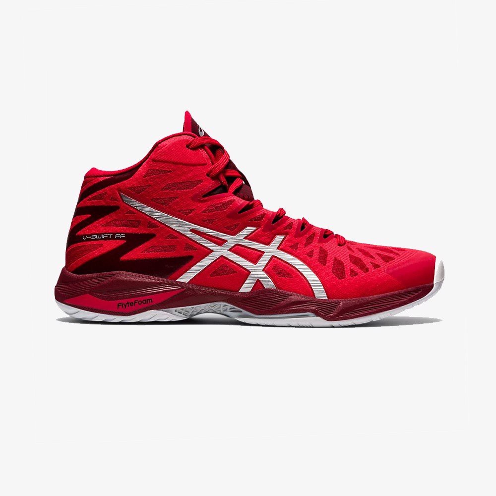 Giày Asics V Swift FF 2 MT Đỏ - Giày chuyên bóng chuyền cổ cao đệm gel tăng đàn hồi, chống sốc, giảm chấn, độ bền cao