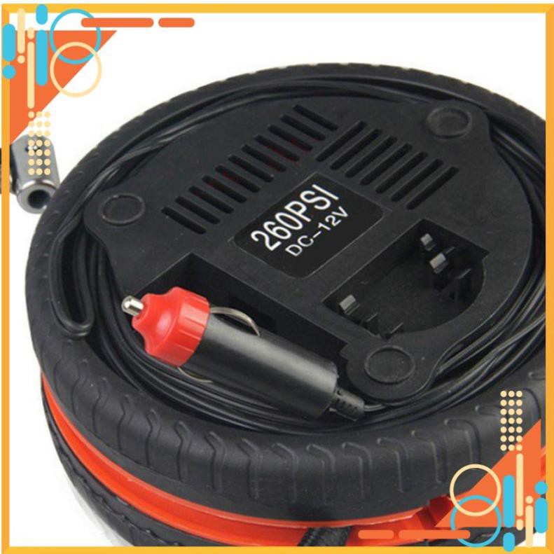 ❀Loại 1 Tốt Nhất❀  Máy Bơm Lốp Xe Hơi Xe Máy Có Đồng Hồ 12V Air Compressor 260Psi