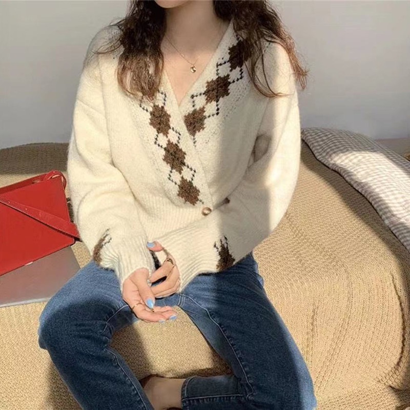 Áo khoác cardigan dệt kim dáng ngắn thời trang cá tính cho nữ  | BigBuy360 - bigbuy360.vn