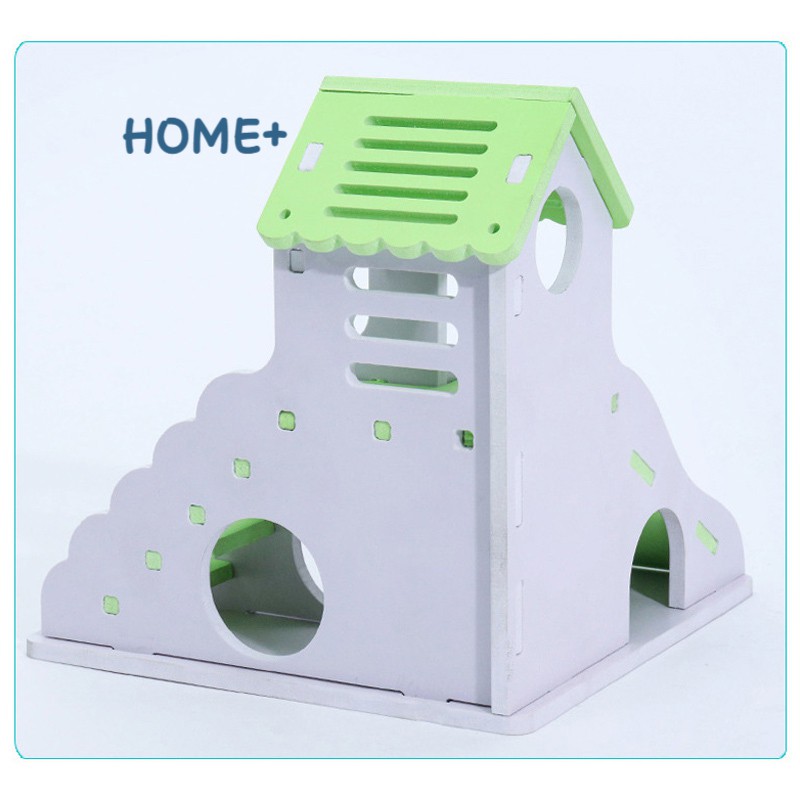 Nhà Gỗ Mini Thân Thiện Với Môi Trường Dễ Lắp Ráp, Có Thể Giặt Rửa, Đồ Chơi Cho Hamster Nuôi Thú Cưng, Đồ Chơi Trẻ Em My