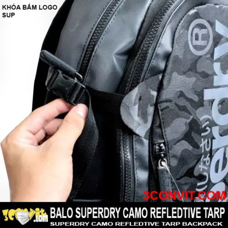 Balo laptop laptop 15.6 inch Phản Quang Chống Nước Super.Dry Camo Reflective Tarp Rucksack