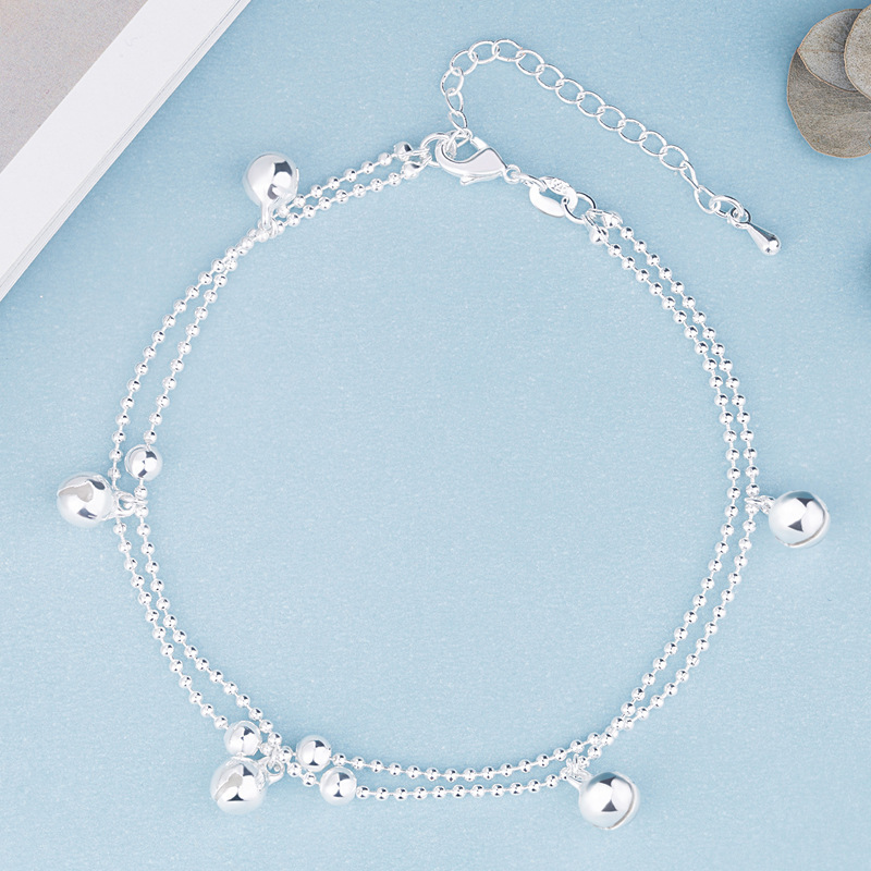 Lắc Chân Nữ Bạc 925 Thiết Kế Vòng Chuông Siêu Dễ Thương Phong Cách Hàn Quốc UMI JL043