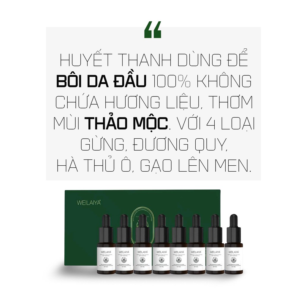 [Dùng Thử Lọ 5ml] Hỗ Trợ Kích Mọc Tóc Nhanh Huyết thanh Serum Mọc Tóc Weilaiya Chính Hãng Cam Kết Hiệu Quả Sau 12 Tuần