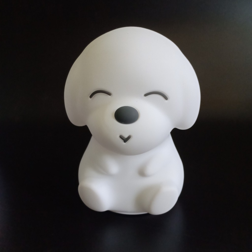 Đèn ngủ cảm ứng silicone Chó con Puppy - Quà tặng, trang trí nhà