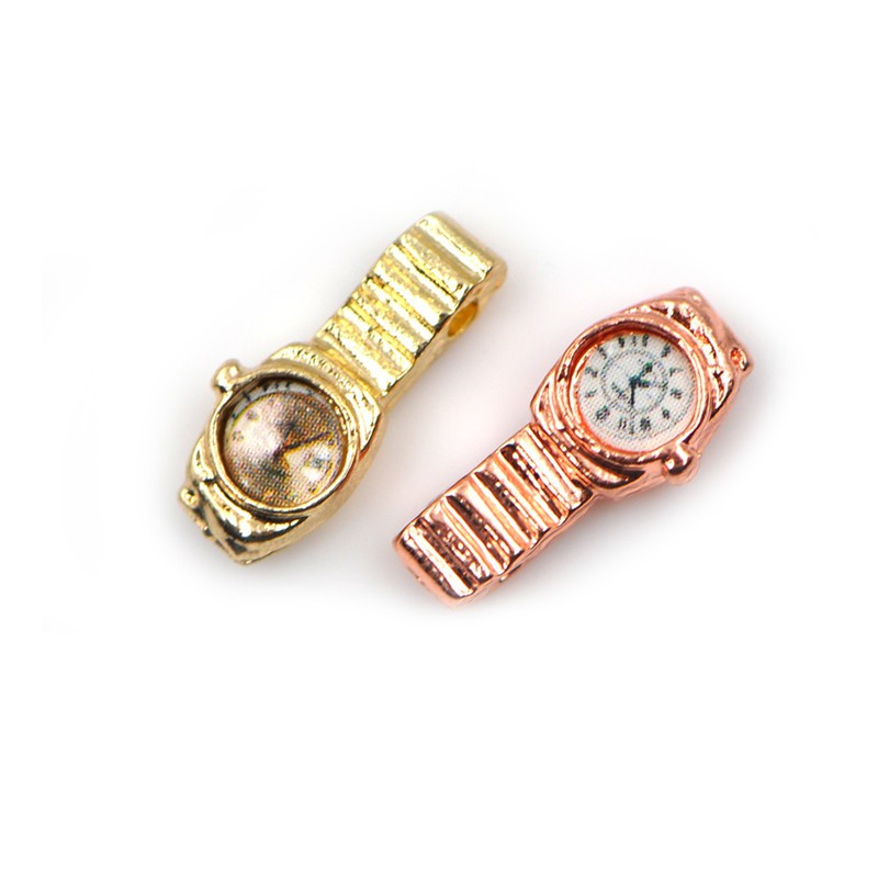 Mô Hình Đồng Hồ Xi Mạ Tỷ Lệ 1: 12 Trang Trí Nhà Búp Bê