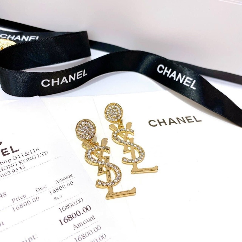 Khuyên tai / bông tai YSL dự tiệc sang trọng cao cấp 🍓