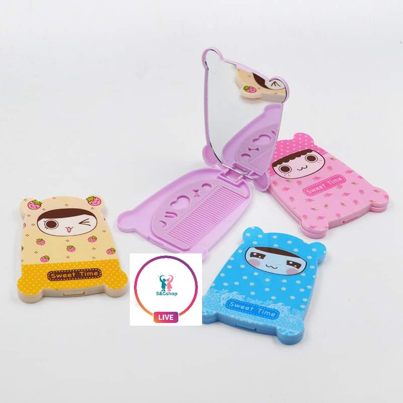 Gương lược mini Sweet Time kute bỏ túi