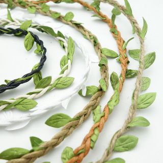 Dây thừng lá xanh handmade cuộn 5m
