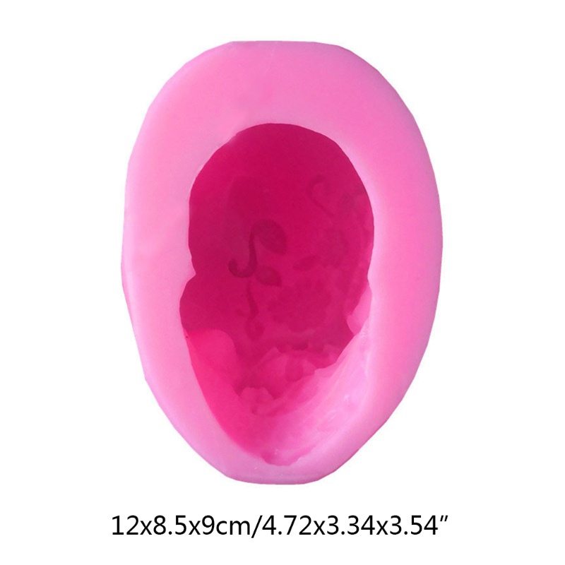 Khuôn Silicone Làm Móc Khóa Hình Đầu Lâu / Bông Hoa Độc Đáo