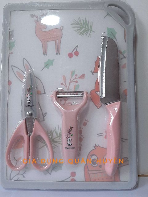 Bộ thớt dao kéo nạo Smart Cook xuất Nhật bb002