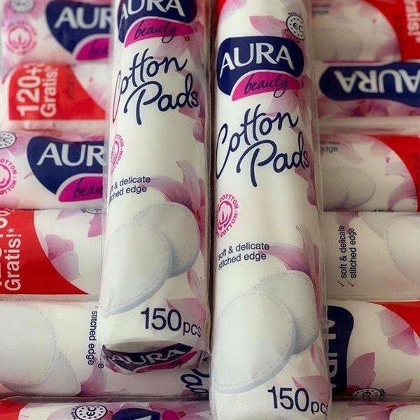 BÔNG TẨY TRANG AURA - 150 miếng