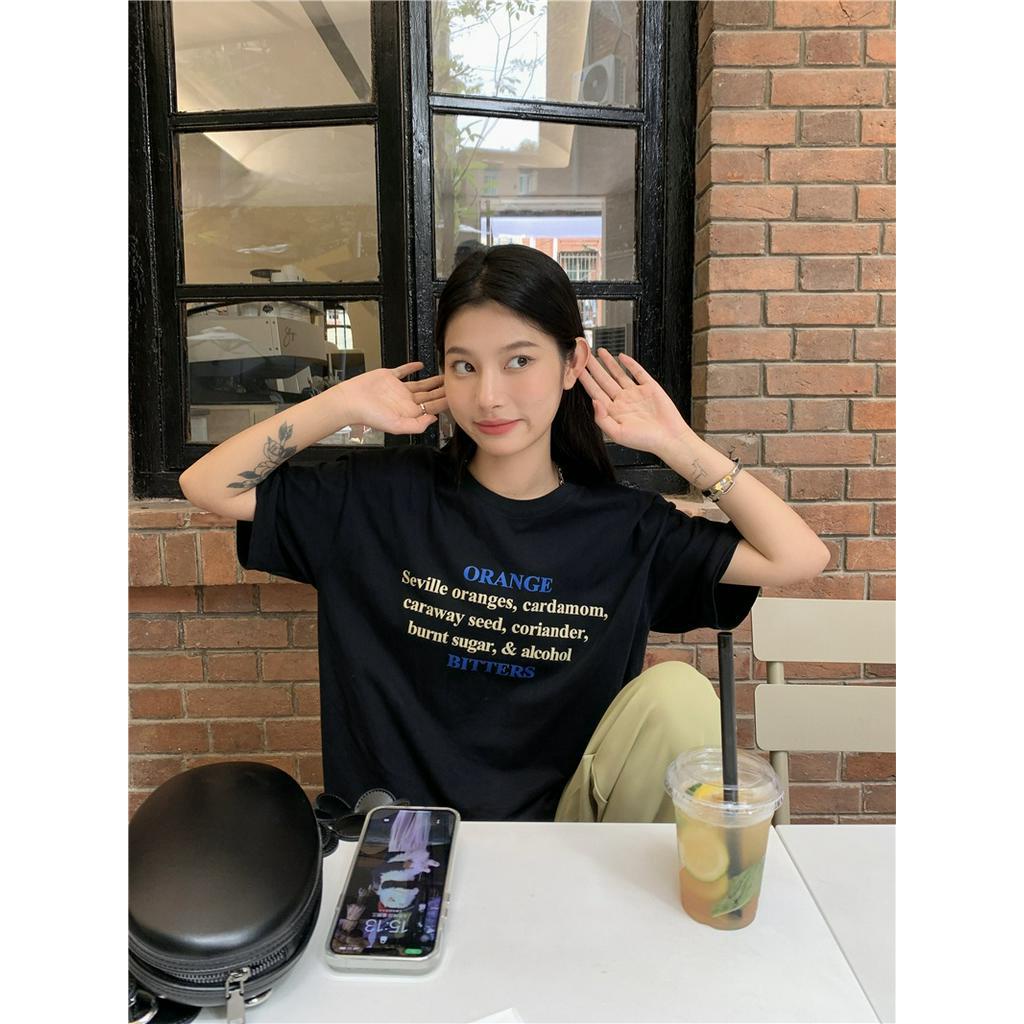 Áo Thun In Chữ Phong Cách Retro 53048